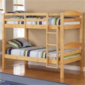 Walker Edison Twin/Twin Solid Wood Bunk Bed in Natural