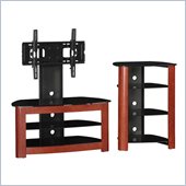 Walker Edison Regal 42 in. TV Stand and Component Stand in Cherry