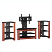 Walker Edison Regal 42 in. TV Stand and 2 Component Stands in Cherry