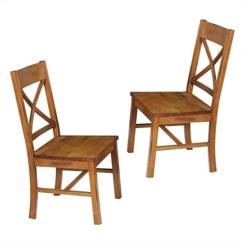 Walker Edison Millwright Dining Chair - Antique Brown (Set of 2)