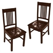 Walker Edison Meridian Dining Chair in Cappuccino (Set of 2)