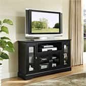 Walker Edison 52 in. Highboy Style Wood TV Stand in Black