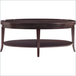 Stanley Furniture Hudson Street Dark Espresso Oval Wood Top Cocktail Table