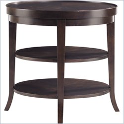 Stanley Furniture Hudson Street Dark Espresso Round End Table with Shelves