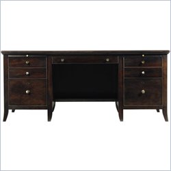 Stanley Furniture Hudson Street Wood Executive Computer Desk in Dark Espresso