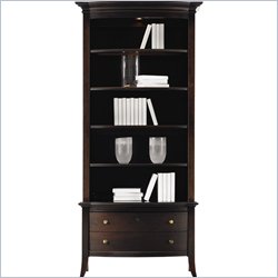 Stanley Furniture Hudson Street Dark Espresso Curved Front Bookcase