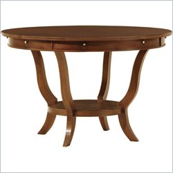 Stanley Furniture Hudson Street Round Casual Dining Table in Warm Cocoa Finish