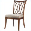 ADD TO YOUR SET: Stanley Furniture Hudson Street  Fabric Side Chair in Warm Cocoa Finish