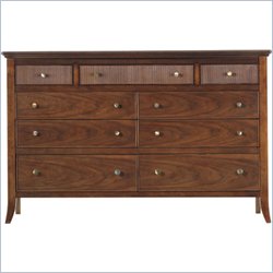 Stanley Furniture Hudson Street Warm Cocoa Tribeca 9 Drawer Double Dresser