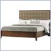 Stanley Furniture Hudson Street Avenue Upholstered Panel Bed in Warm Cocoa Finish