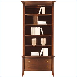 Stanley Furniture Hudson Street Warm Cocoa Curved Front Bookcase