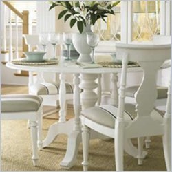 Stanley Furniture Shelter Island 64" Round Pedestal Table in Piano Key