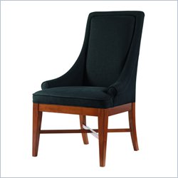 Stanley Furniture American Perspective Beeswax Cherry Upholstered Back Side Chair in Black