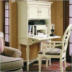 Stanley Furniture Portofino Drop Front Wood Secretary Desk in Ivory Furniture Office Desks Secretary Desks Stanley Furniture 149762