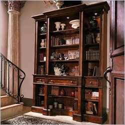 Stanley Furniture Villa Antica Library Wall Bookcase in Distressed Finish