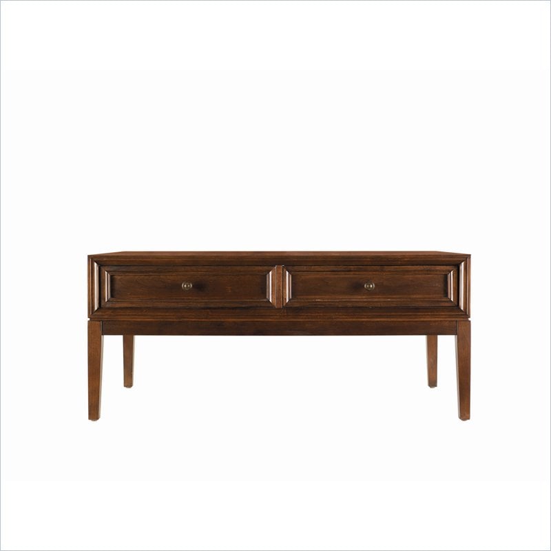 Stanley Furniture Continuum Rectangle Wood Top Cocktail Table in Amaretto Cherry