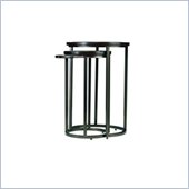Stanley Furniture Continuum Round Metal Nesting Tables in Amaretto Cherry