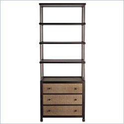 Stanley Furniture Continuum 3 Drawer Metal Chest in Amaretto Cherry Finish