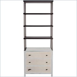 Stanley Furniture Continuum Metal Framed Etagere Hutch in Amaretto Cherry Only