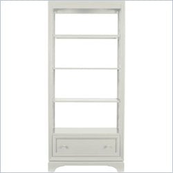 Stanley Furniture Continuum Etagere w/ Wood Framed Glass Shelves in Crerme