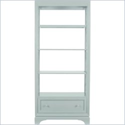 Stanley Furniture Continuum Etagere w/ Wood Framed Glass Shelves in Ocean