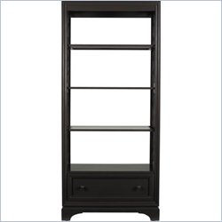 Stanley Furniture Continuum Etagere w/ Wood Framed Glass Shelves in Java