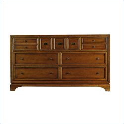 Stanley Furniture Continuum Wood Double Dresser in Candlelight Cherry