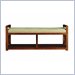 Stanley Furniture Continuum Bed End Bench with Fabric Seat in Candlelight Cherry