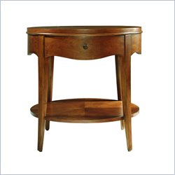 Stanley Furniture Continuum Round Lamp Wood Table Candlelight Cherry