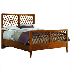 Stanley Furniture Continuum Chippendale Panel Bed in Candlelight Cherry Finish-California King