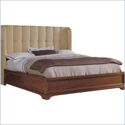 Stanley Furniture Continuum Upholstered Bed in Candlelight Cherry