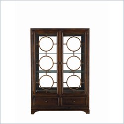 Stanley Furniture Continuum Wood & Glass Display China in Amaretto Cherry