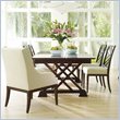ADD TO YOUR SET: Stanley Furniture Continuum Fabric Side Chair in Amaretto Cherry Finish
