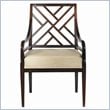 ADD TO YOUR SET: Stanley Furniture Continuum Ivory Fabric Arm Chair in Amaretto Cherry Finish