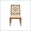 ADD TO YOUR SET: Stanley Furniture Continuum Wood Fret Back Side Chair in Candlelight Cherry