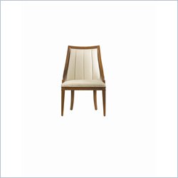 Stanley Furniture Continuum Upholstered Wood Frame Side Chair in Candlelight Cherry