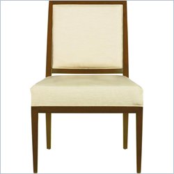 Stanley Furniture Continuum Ivory Fabric Side Chair in Candlelight Cherry Finish