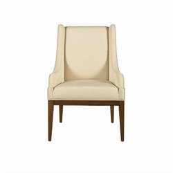 Stanley Furniture Continuum Upholstered Ivory Fabric Side Chair in Candlelight Cherry