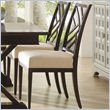ADD TO YOUR SET: Stanley Furniture Continuum Fret Back Side Wood Chair in Java