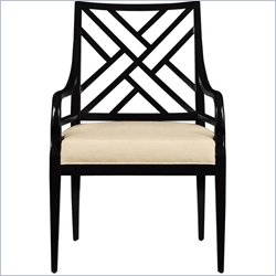 Stanley Furniture Continuum Fabric Arm Chair in Java Finish (Set of 2)