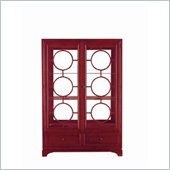Stanley Furniture Continuum Wood & Glass Display in Cinnabar Finish