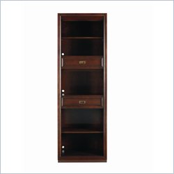 Stanley Furniture Continuum Wood Bookcase w/ 2 Adjustable Shelves in Amaretto Cherry