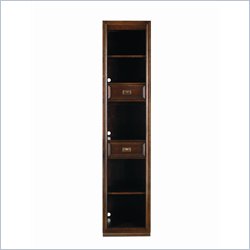 Stanley Furniture Continuum 2 Shelf Wood Narrow Bookcase in Amaretto Cherry