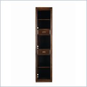 Stanley Furniture Continuum 2 Shelf Wood Narrow Bookcase in Amaretto Cherry