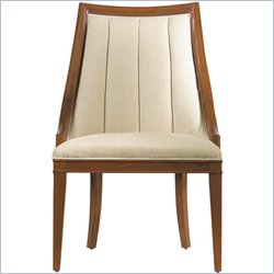 Stanley Furniture Continuum Upholstered Wood Frame Chair in Candlelight Cherry