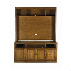 Stanley Furniture Continuum Wood TV Console w/ Plasma Mounting Bookcase in Candlelight Cherry