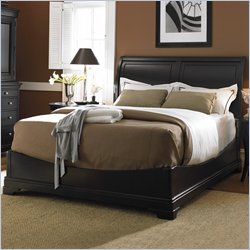 Stanley Furniture Louis Louis Black Opal Westons Low Profile Wood Sleigh Bed 4 Piece Bedroom Set