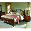 Stanley Furniture Villa Antica Wood Panel Bed 3 Piece Bedroom Set in Distressed Cherry
