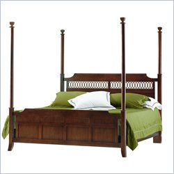 Stanley Furniture Hudson Street Warm Cocoa Wood Panel Poster Bed 3 Piece Bedroom Set