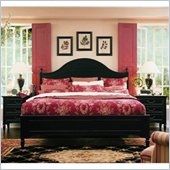 Stanley Furniture Portofino Basque Black Wood Panel Bed 3 Piece Bedroom Set